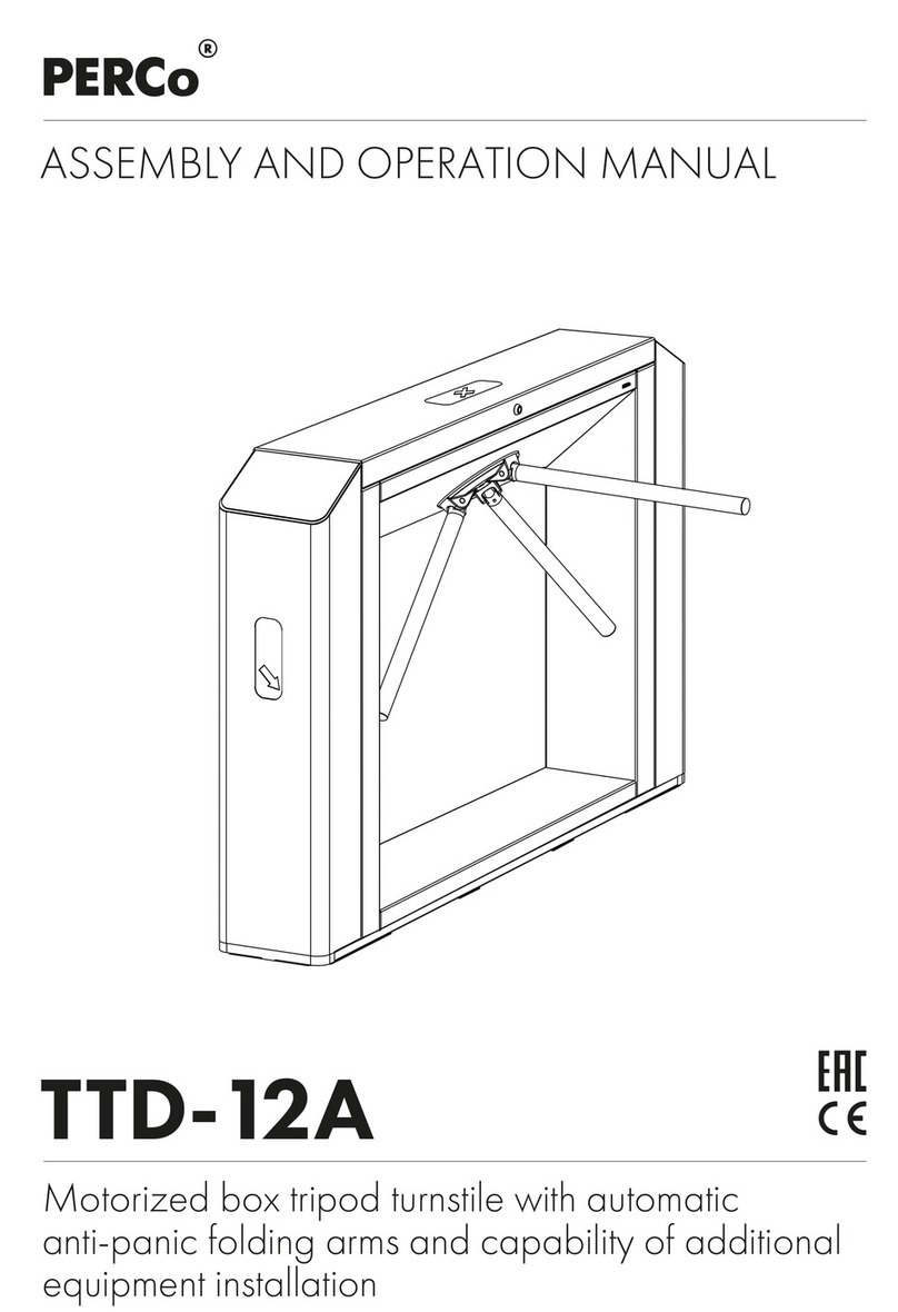 PERCo TTD-12A Installation and operating instructions