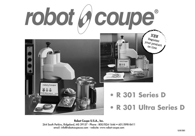 Robot Coupe R 301 D Series User manual Robot Coupe R 301 D Series User manual