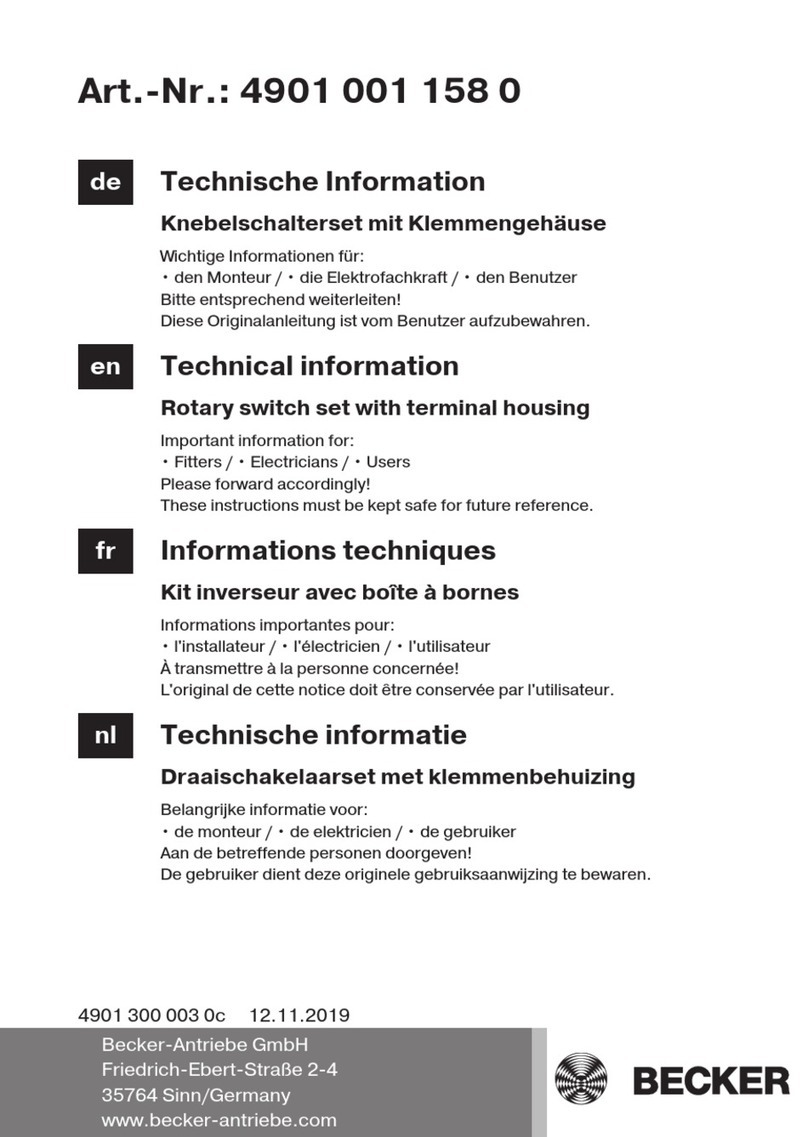 Becker 4901 001 158 0 technical information