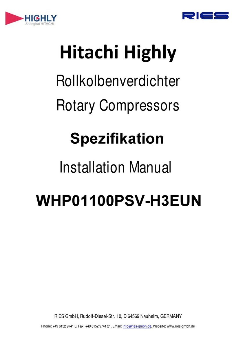 Ries Hitachi Highly WHP01100PSV-H3EUN User manual