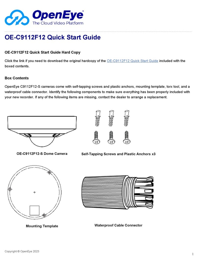 OpenEye OE-C9112F12 quick start guide
