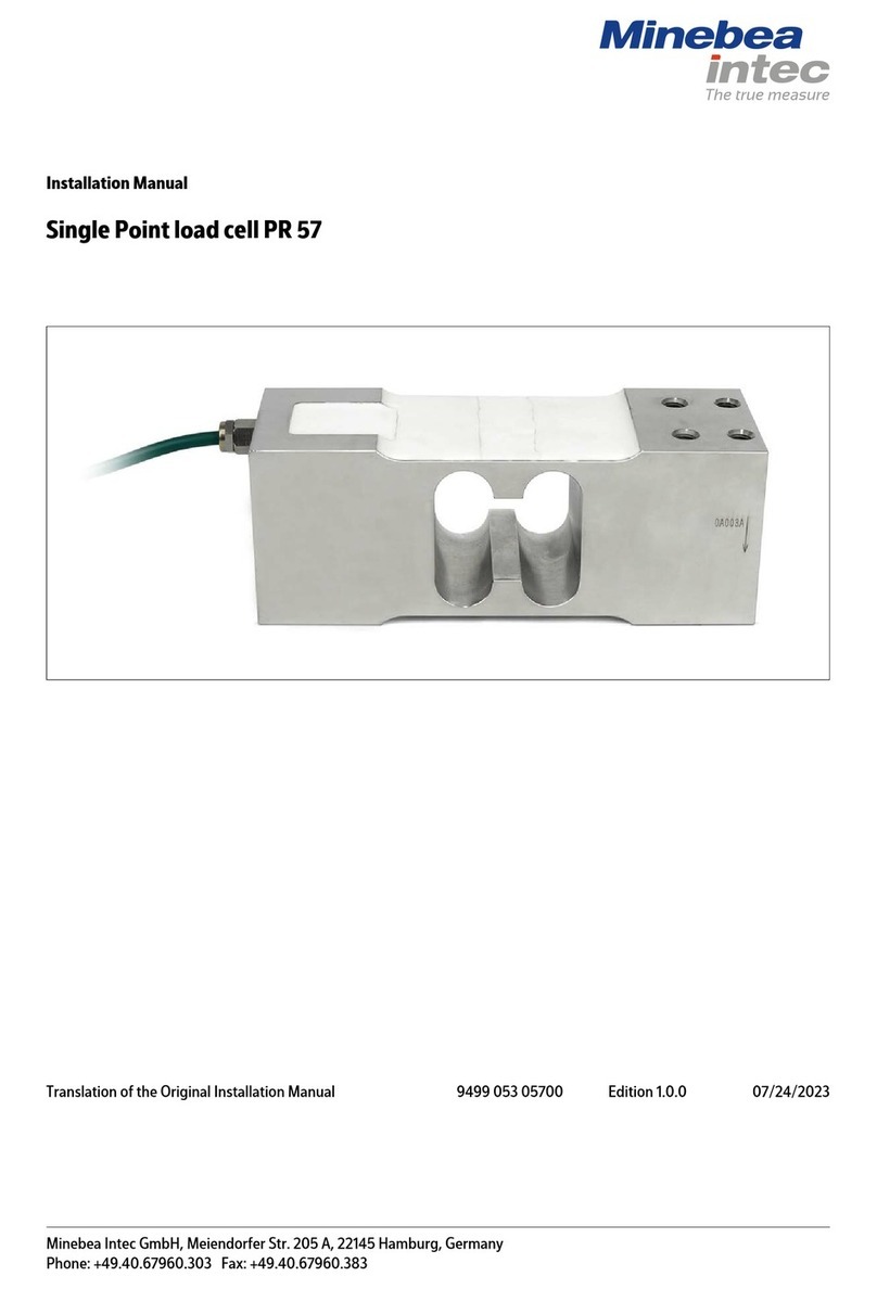 Minebea Intec PR 57 installation manual Minebea Intec PR 57 installation manual