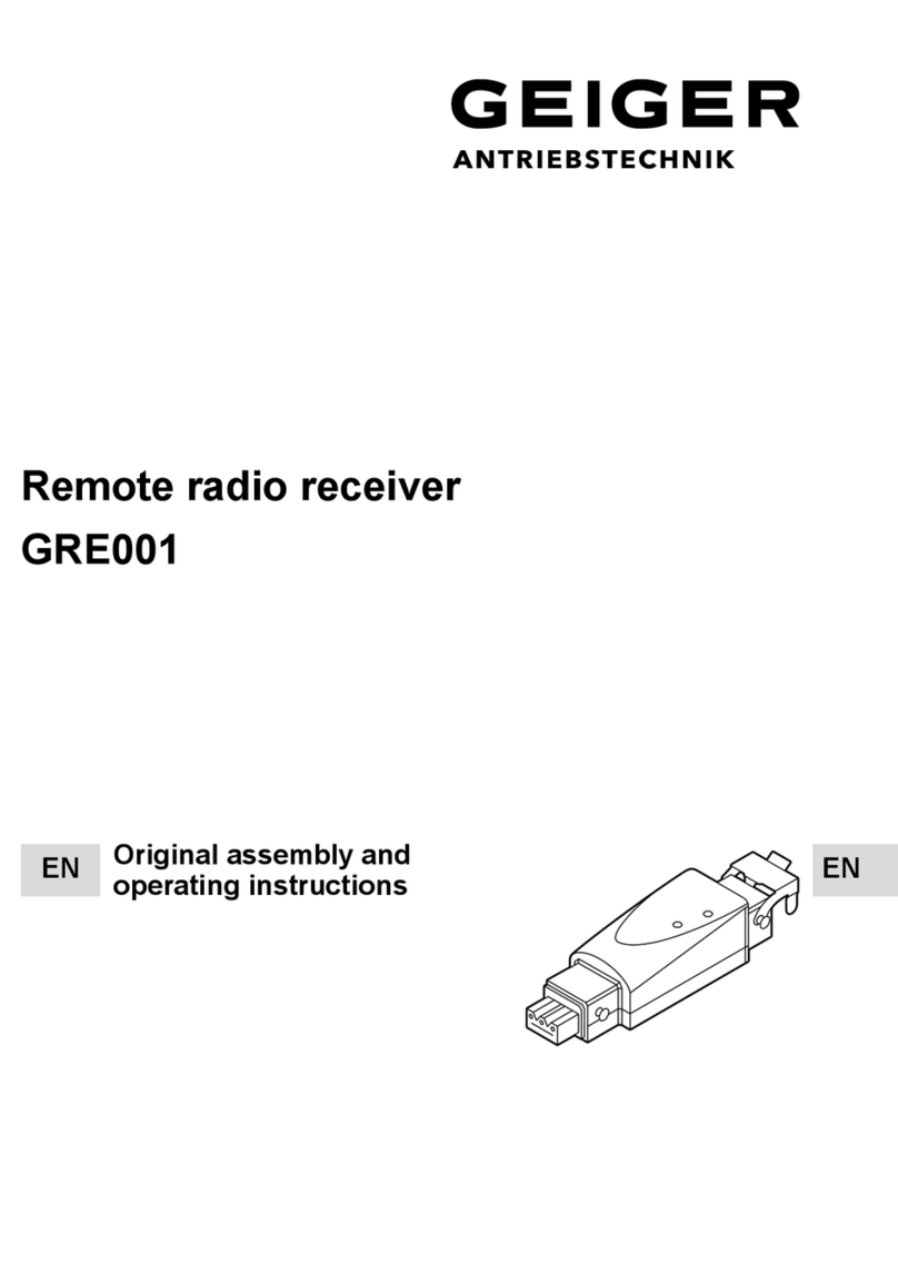 GEIGER GRE001 User manual