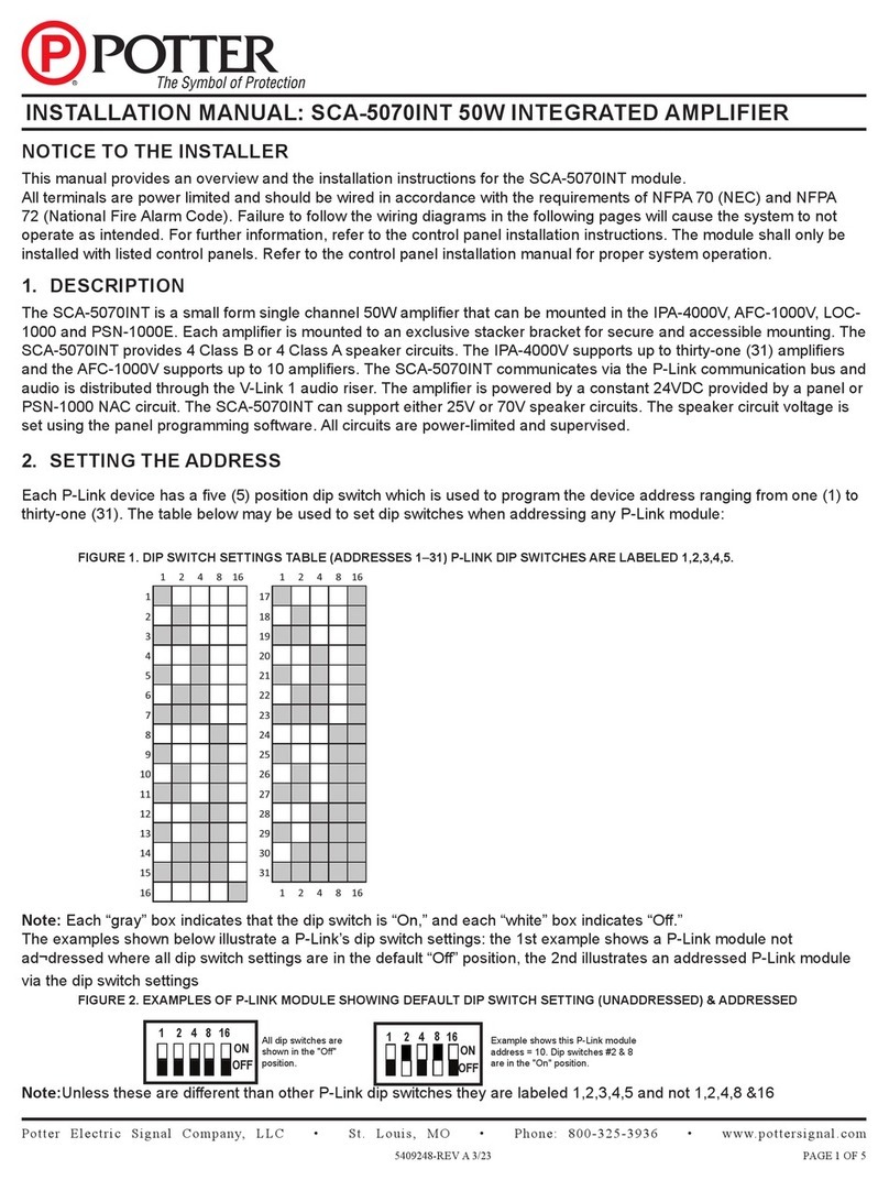 Potter SCA-5070INT installation manual