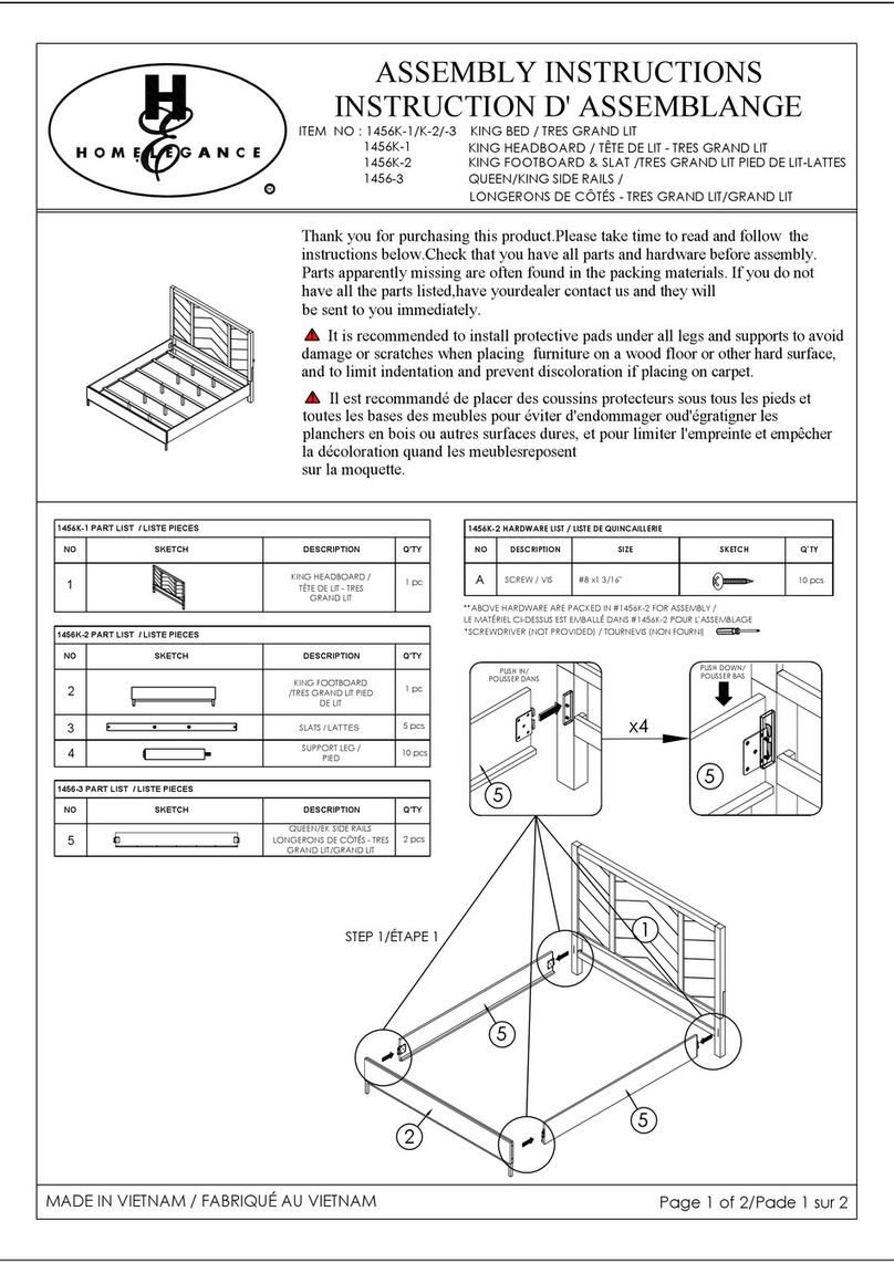 Homelegance 1456K-1 User manual
