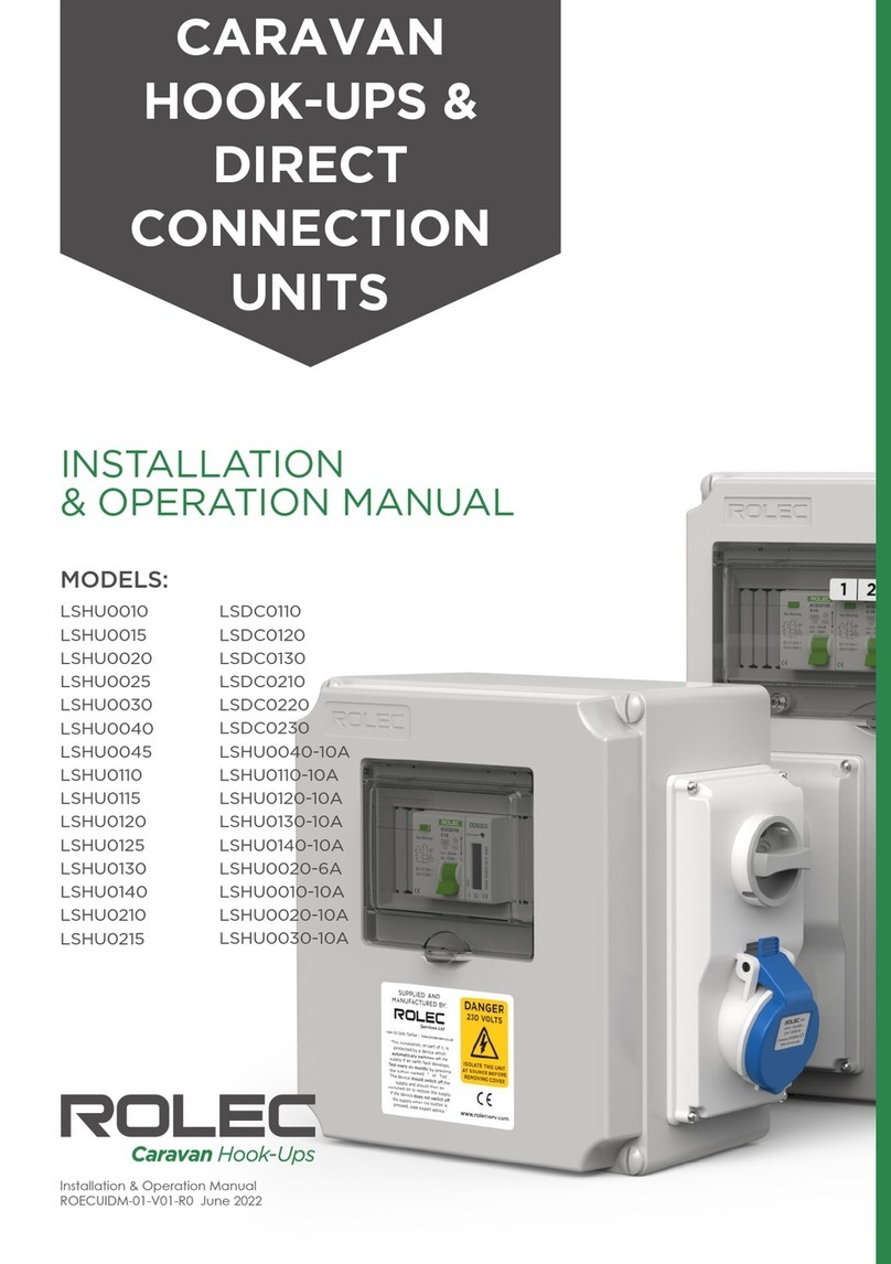 ROLEC Caravan LSHU0010 Installation & operation manual
