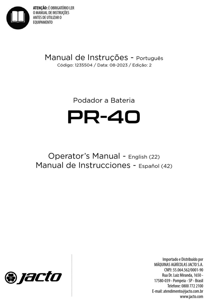 Jacto PR-40 Operator's manual