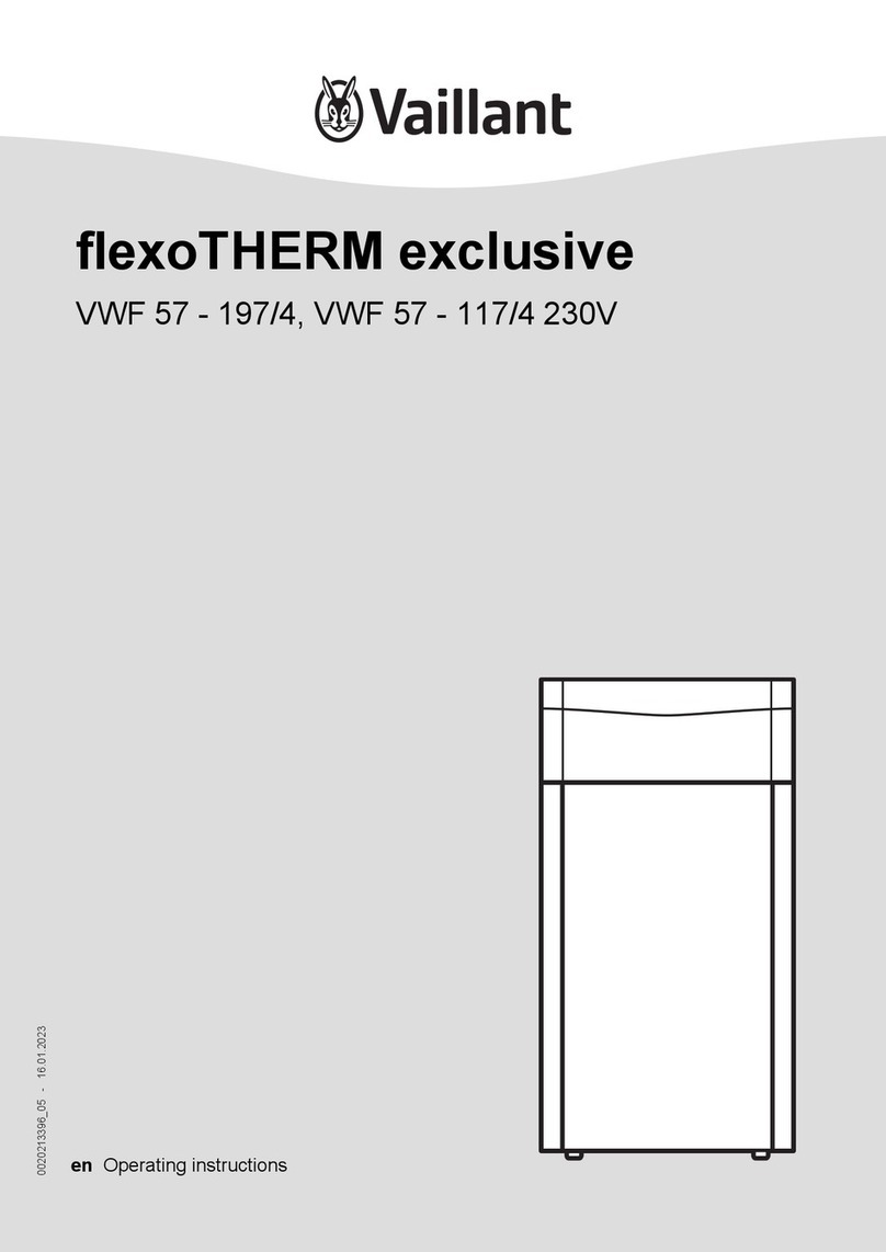 Vaillant flexoTHERM exclusive VWF 57/4 operating instructions