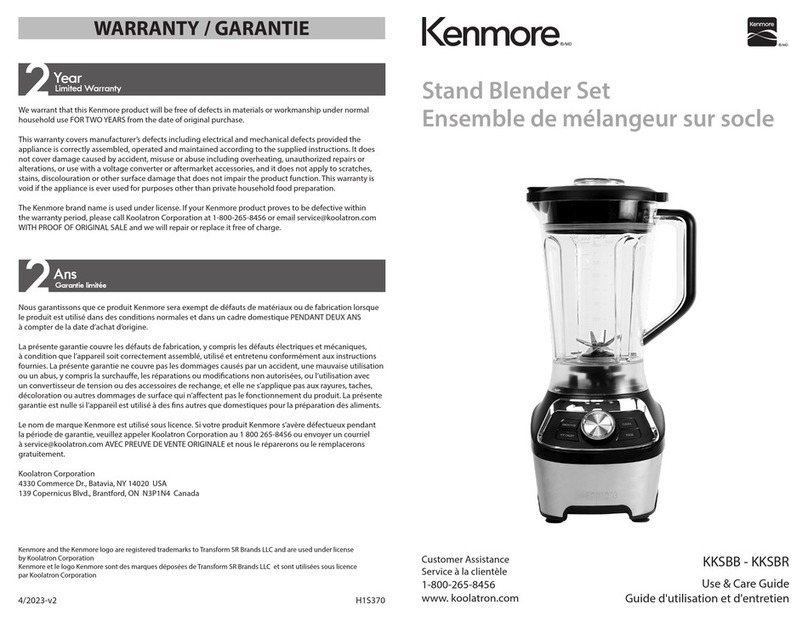 Kenmore KKSBB User manual Kenmore KKSBB User manual