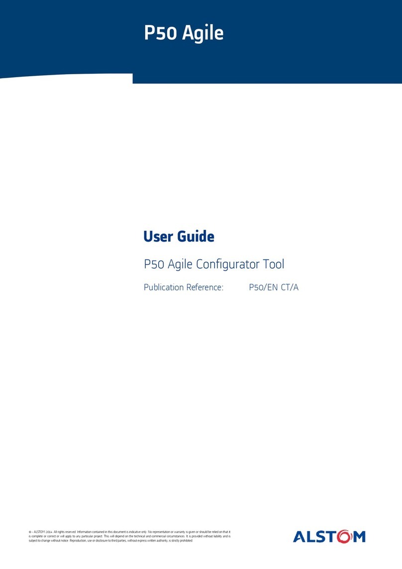 Alstom P50 Agile User manual Alstom P50 Agile User manual