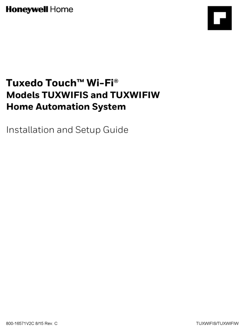 Honeywell Home Tuxedo Touch TUXWIFIS Installation and setup guide