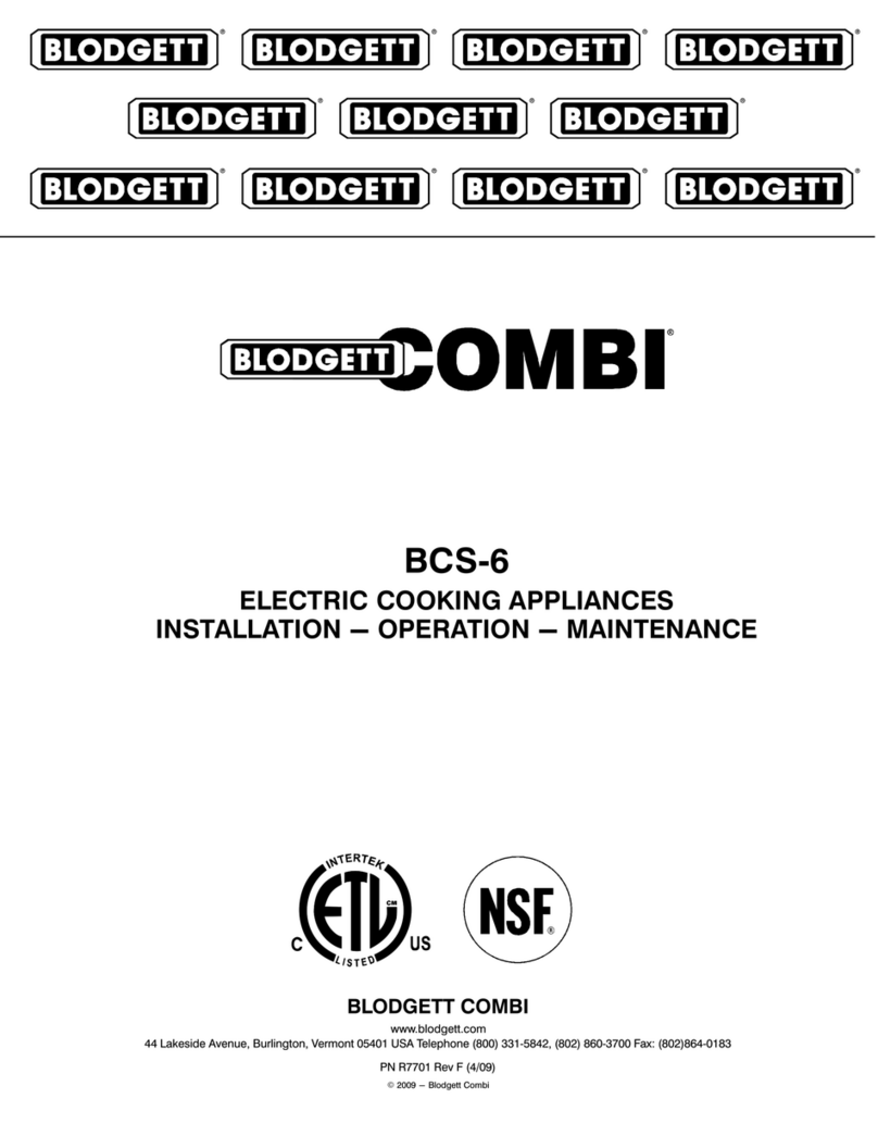 Blodgett COMBI BCS-6 Owner's manual