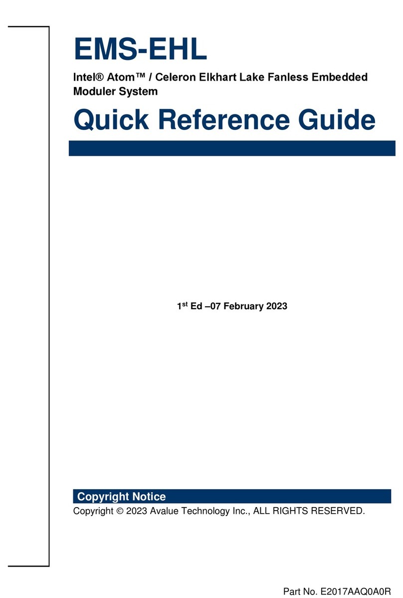 Avalue Technology EMS-EHL Quick reference guide