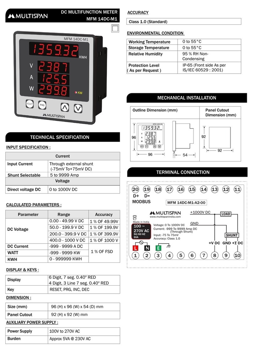 MULTISPAN MFM 14DC-M1 User manual