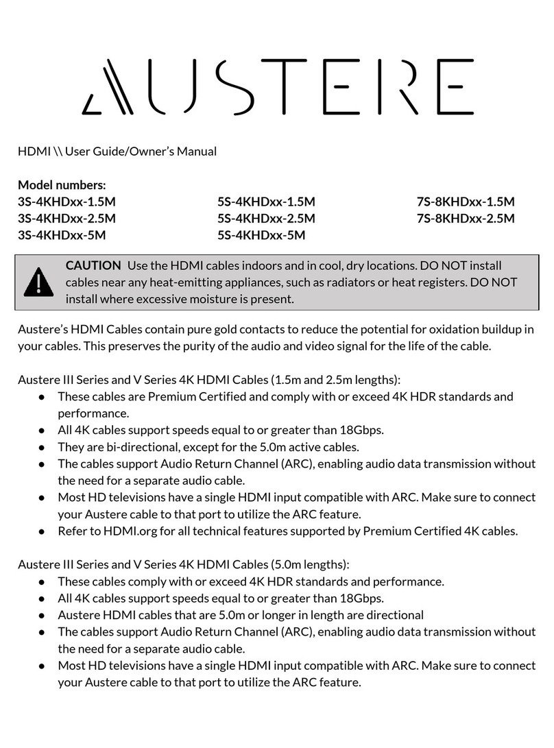 Austere 3S-4KHD-1.5M Series user guide Austere 3S-4KHD-1.5M Series user guide