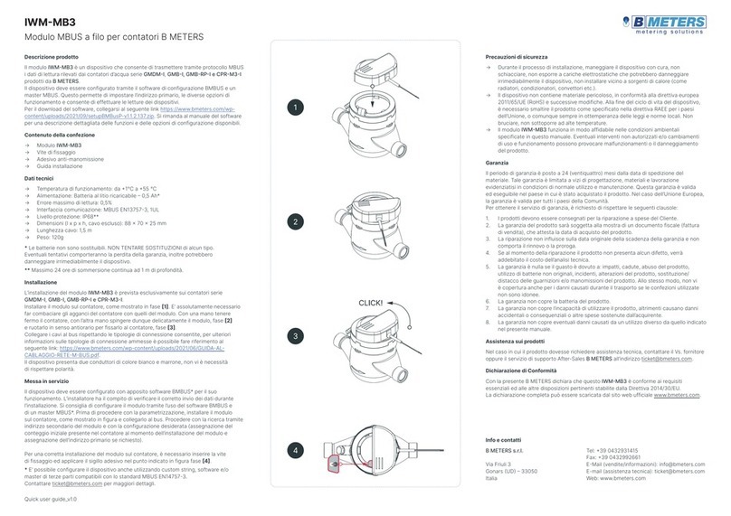 B meters IWM-MB3 User manual