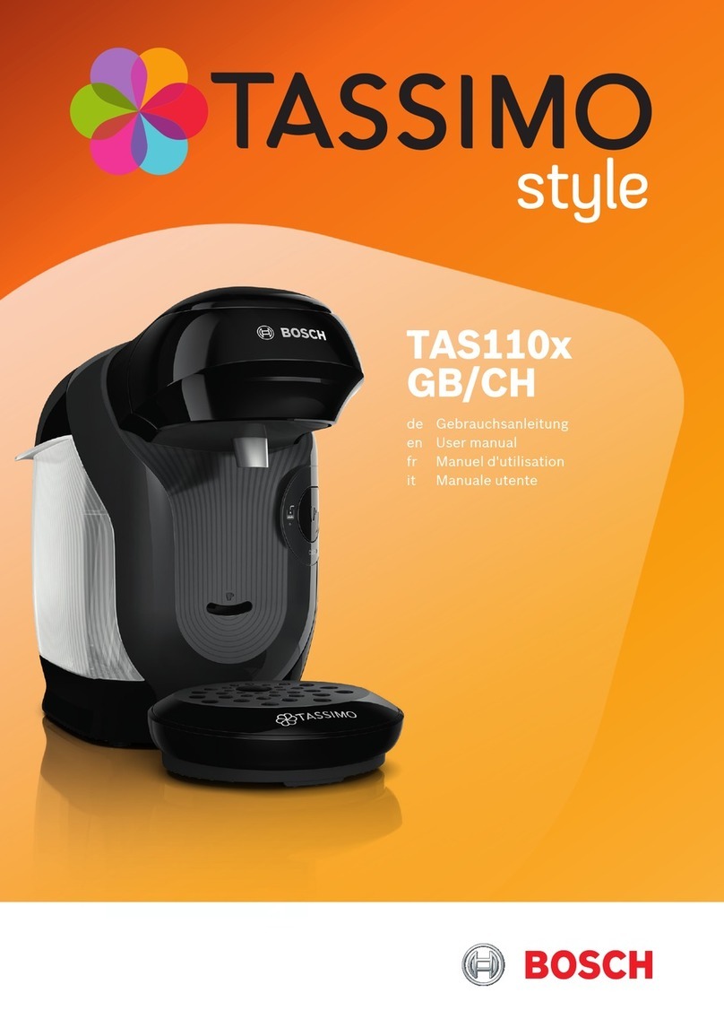 Bosch TASSIMO style TAS110 GB Series User manual