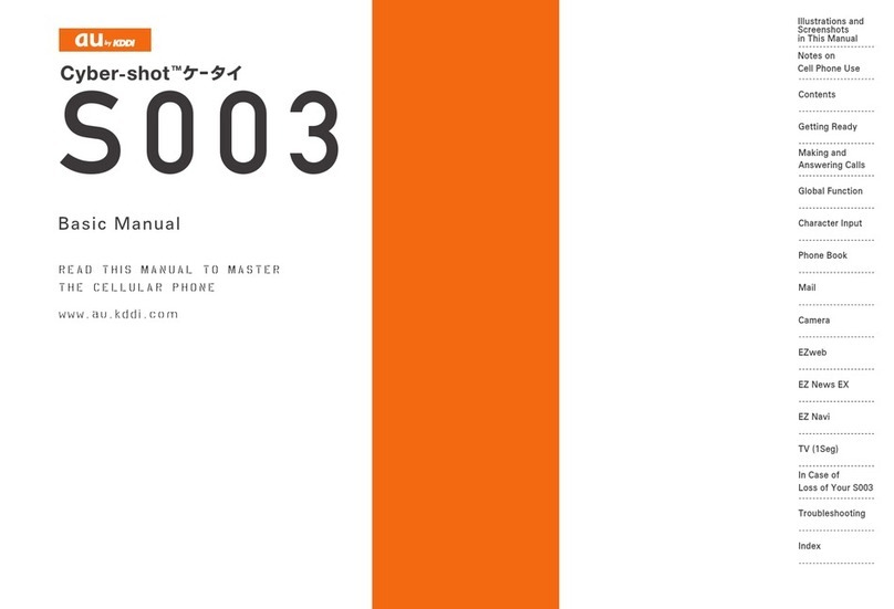 KDDI AU Cyber-Shot S003 User manual KDDI AU Cyber-Shot S003 User manual