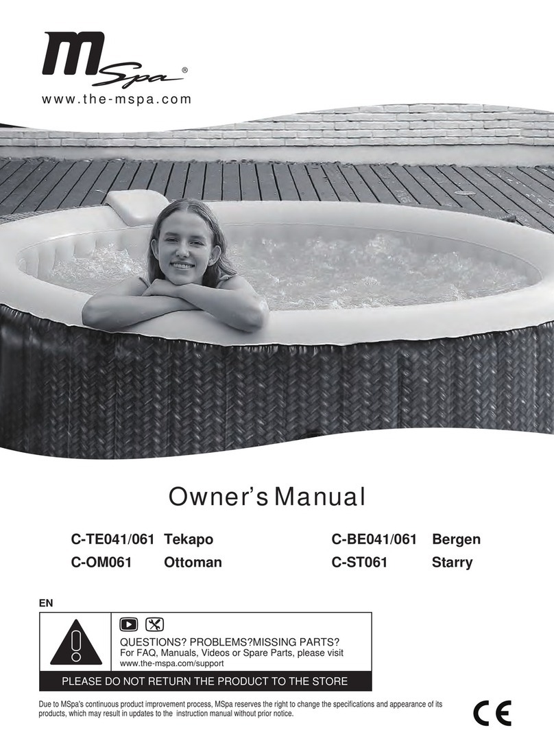 M-Spa Bergen owner's manual