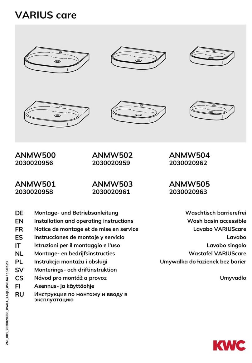 KWC VARIUS care ANMW500 User manual
