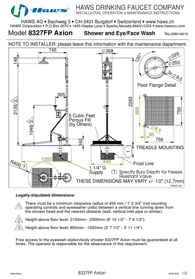 Haws 8327FP Axion User manual