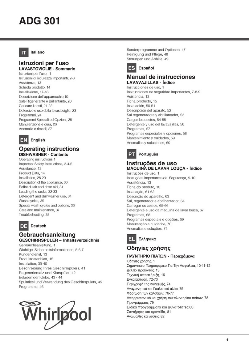 Whirlpool ADG 301 operating instructions