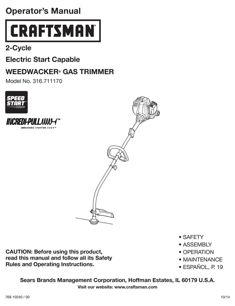 Craftsman Weedwacker 316.711170 User manual