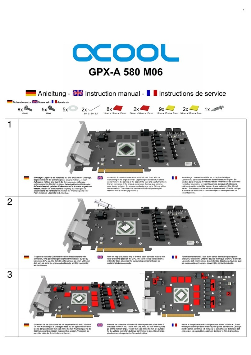 Alphacool GPX-A 580 M06 User manual