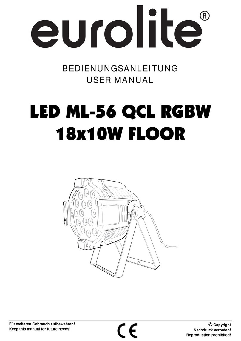 EuroLite LED ML-56 QCL RGBW 18x10W FLOOR user manual