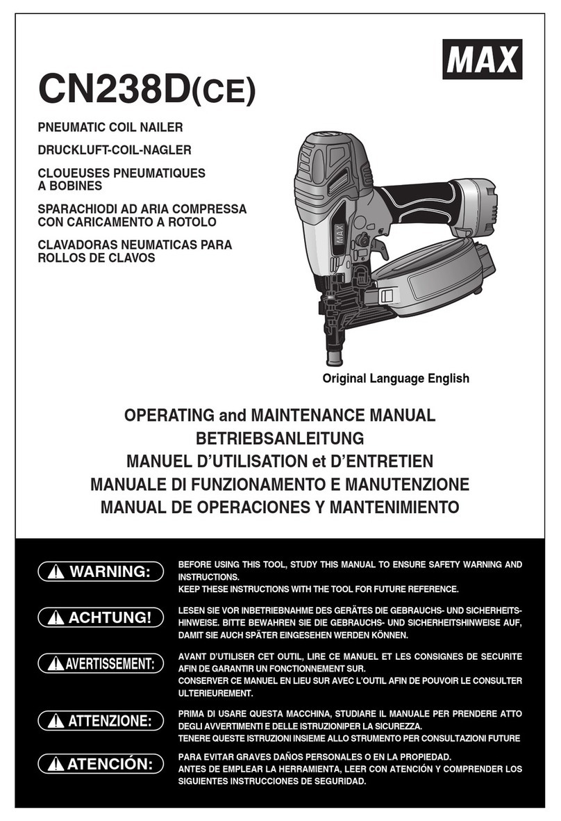 Max CN238D Operating instructions