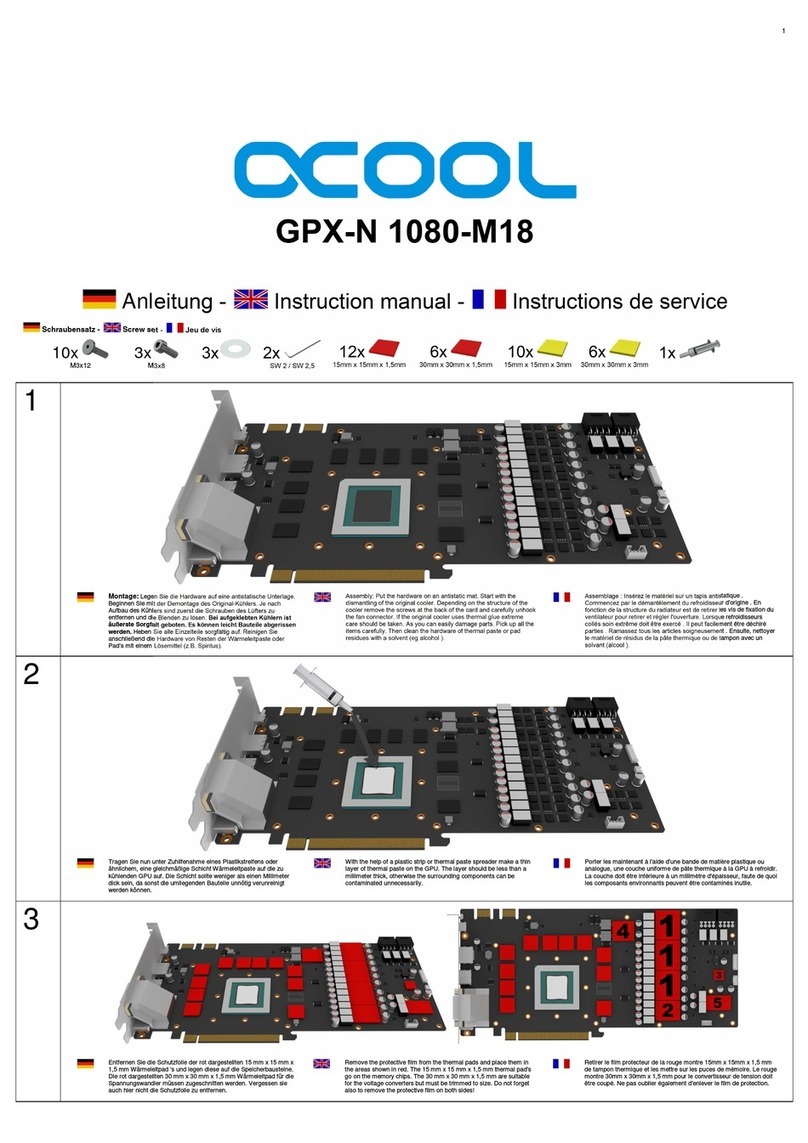 Alphacool GPX-N 1080-M18 User manual