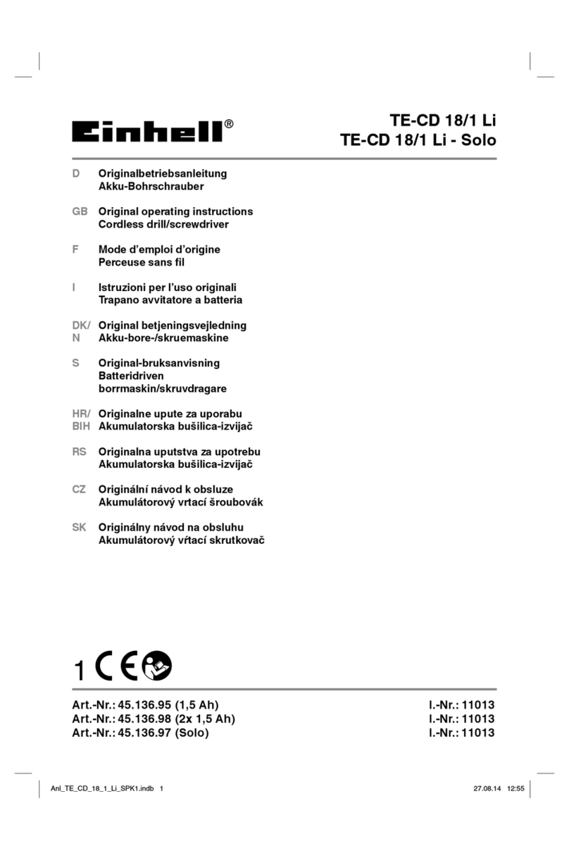 EINHELL TE-CD 18/1 Li User manual