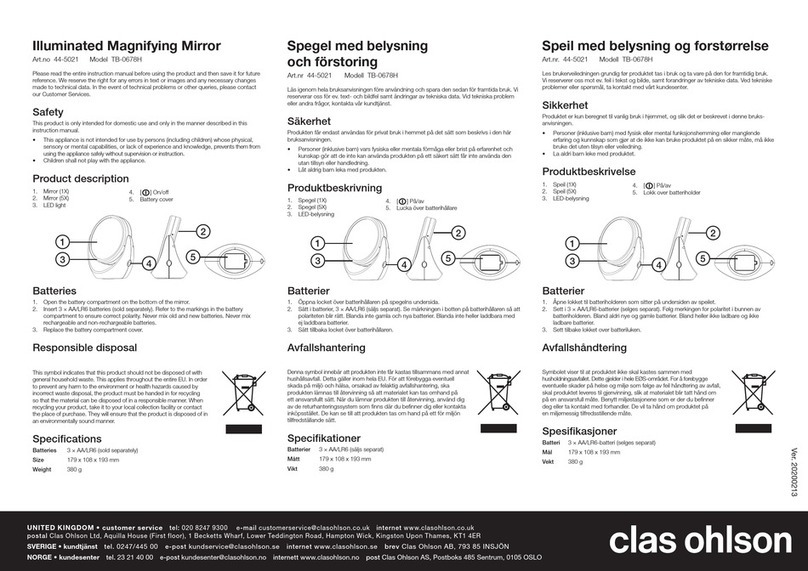 Clas Ohlson TB-0678H quick start guide