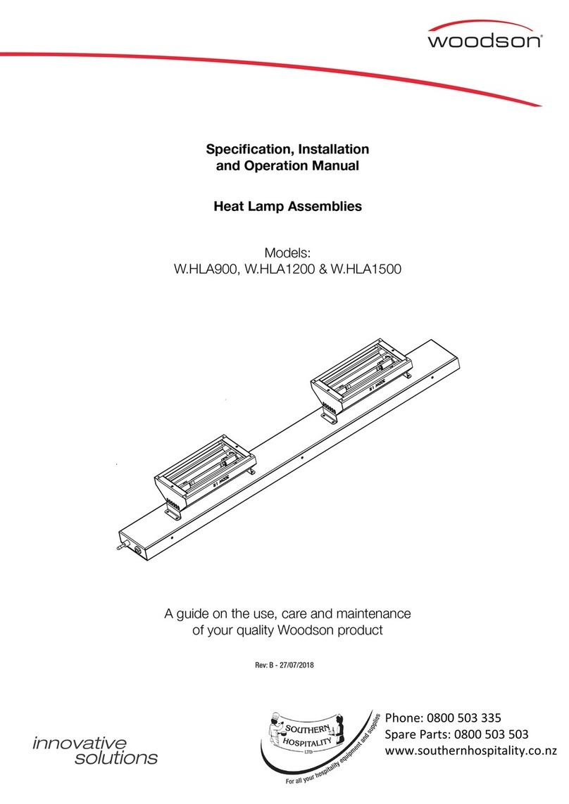 Woodson W.HLA900 Specification, installation and operation manual