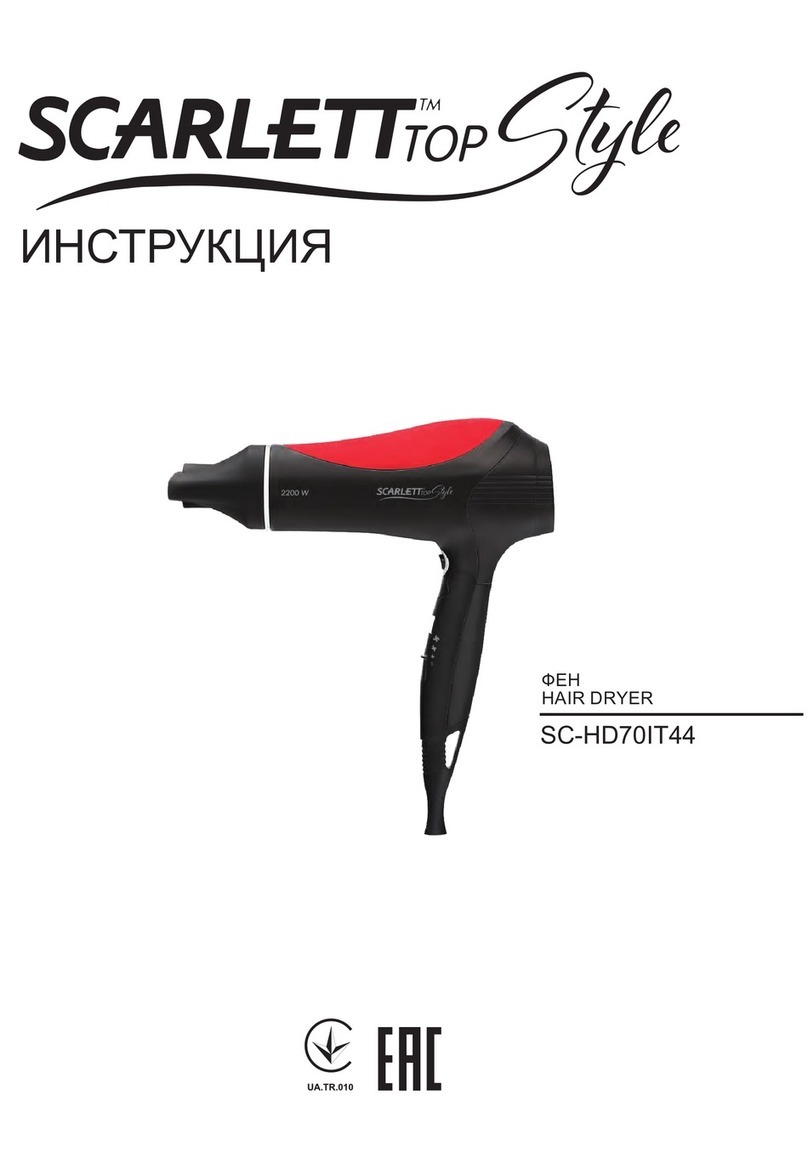 Scarlett TOP Style SC-HD70IT44 User manual