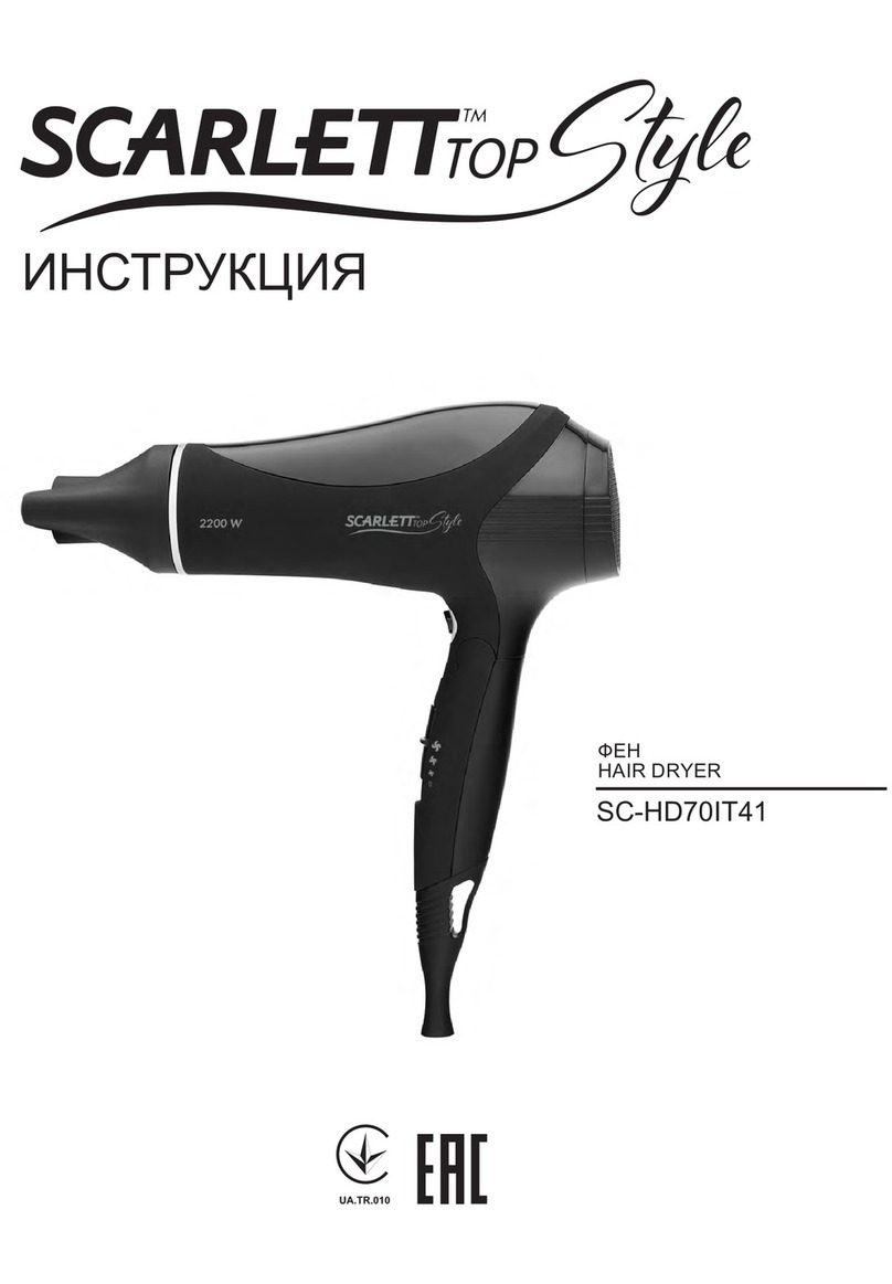 Scarlett TOP Style SC-HD70IT41 instructions