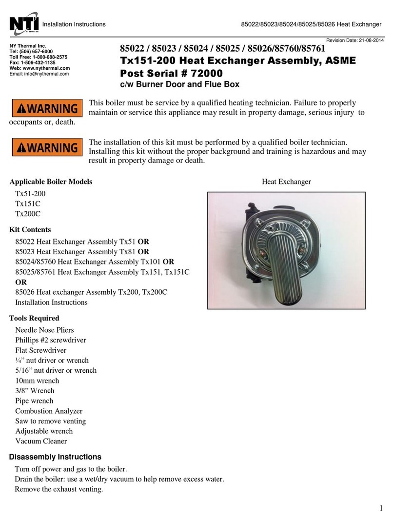 NTI T 151-200 Series installation instructions NTI T 151-200 Series installation instructions