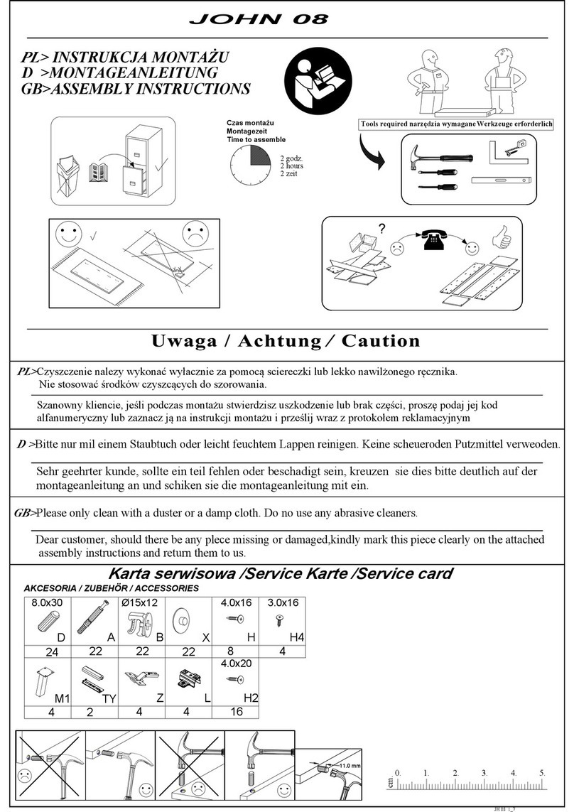 Moderno JOHN 08 Assembly instructions