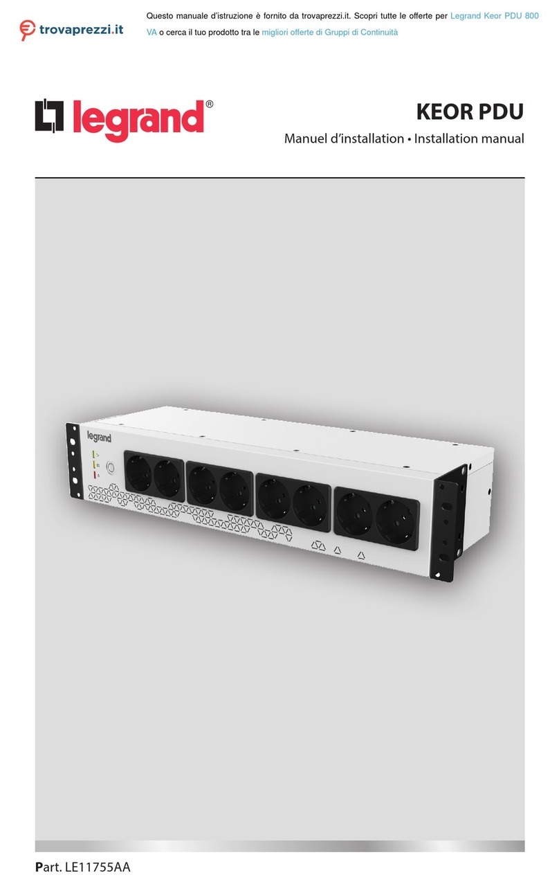 LEGRAND KEOR PDU Series installation manual