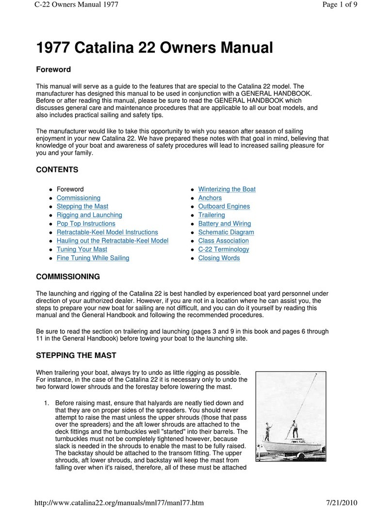 Catalina C-22 1977 owner's manual