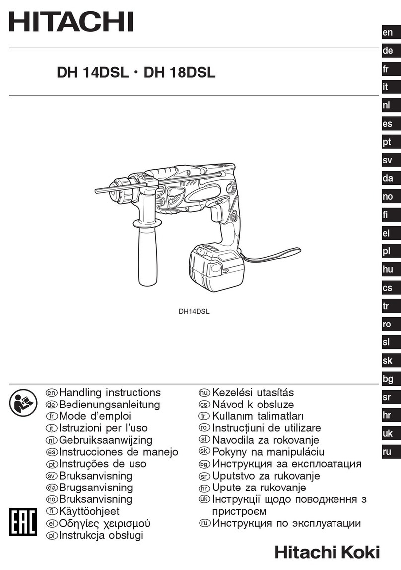 Hitachi Koki DH 14DSL Handling instructions
