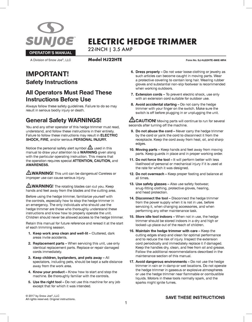 SNOWJOE HJ22HTE User manual