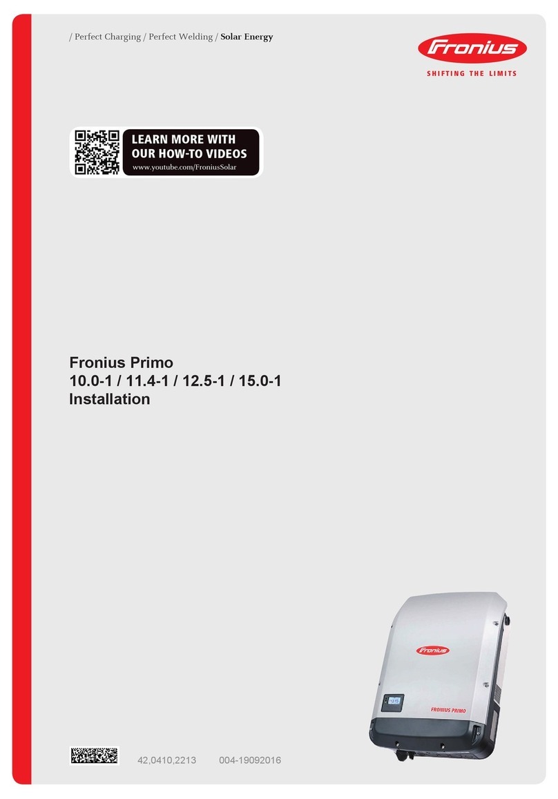 FRO­NIUS Primo 10.0-1 installation instructions