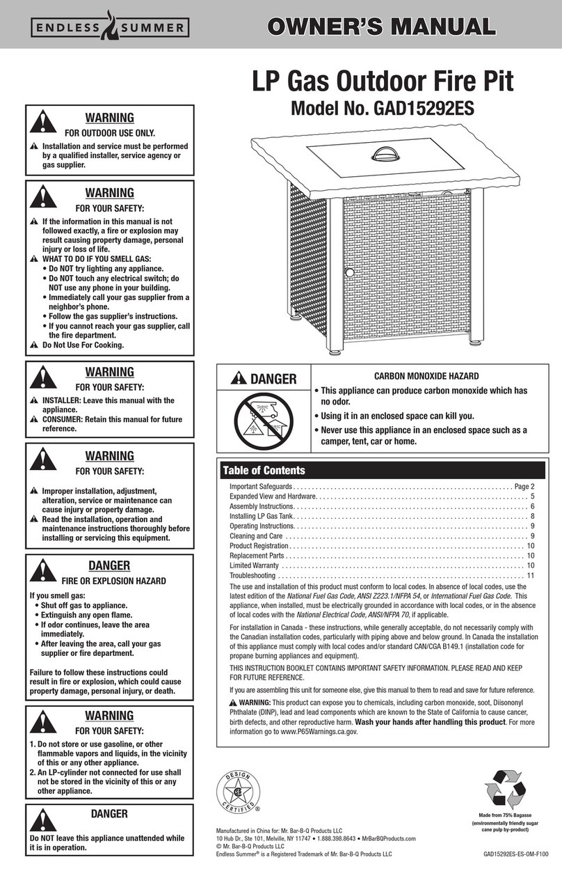Endless Summer GAD15292ES User manual