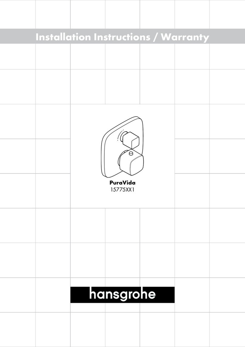 Hans Grohe PuraVida 15775 1 Series Installation guide