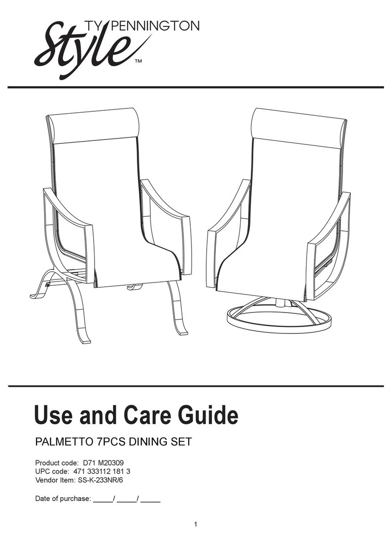 Ty Pennington Style PALMETTO D71 M20309 Use and care guide