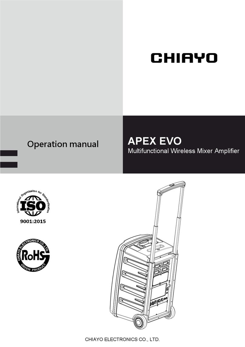 Chiayo APEX EVO Operation manual