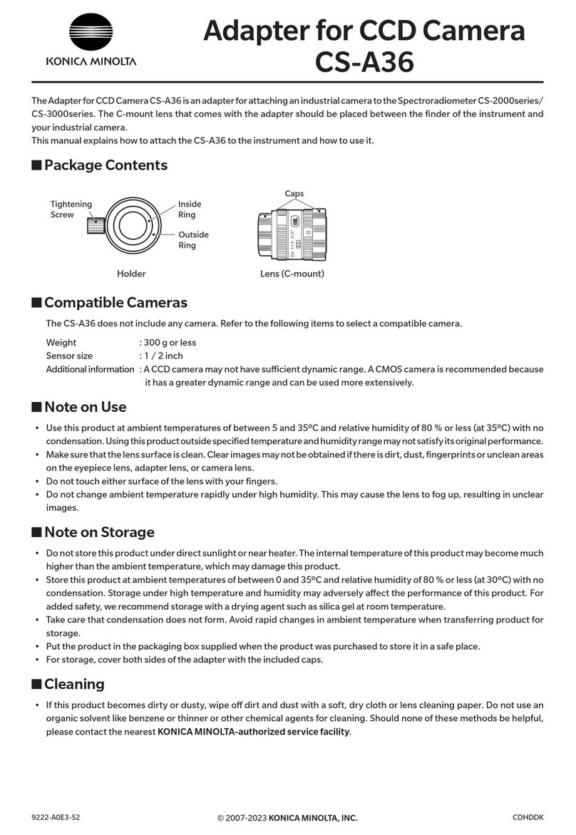Konica Minolta CS-A36 quick start guide