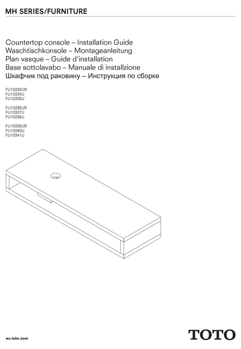 Toto MH Series installation guide Toto MH Series installation guide