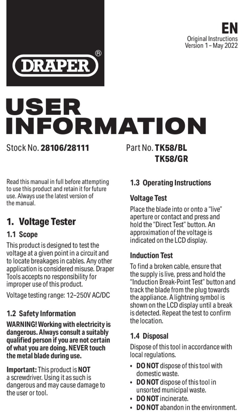 Draper TK58/BL User information